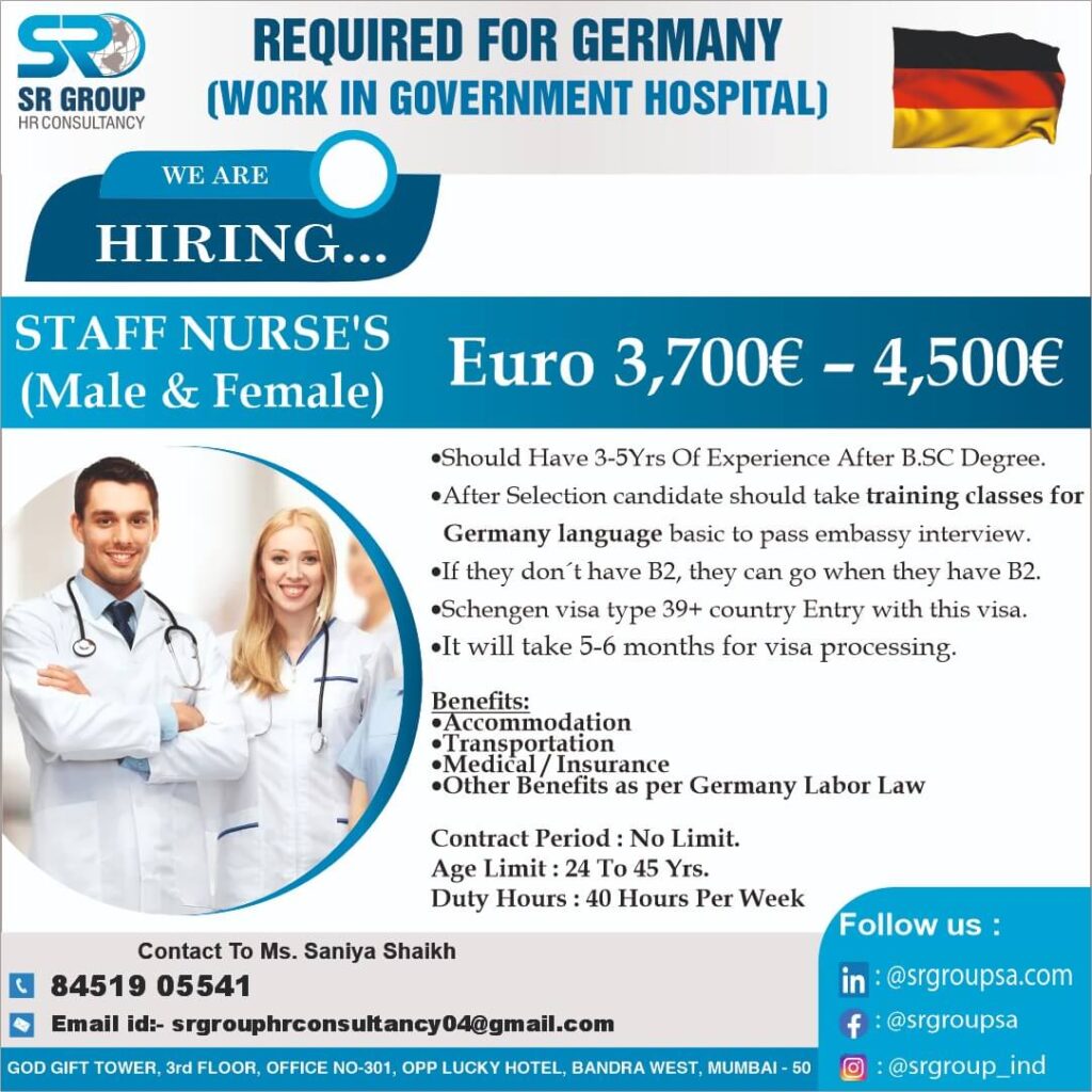 Germany Staff Nurse Jobs 2026 – Government Hospital Recruitment 1 Germany Staff Nurse Jobs 2026 – Government Hospital Recruitment