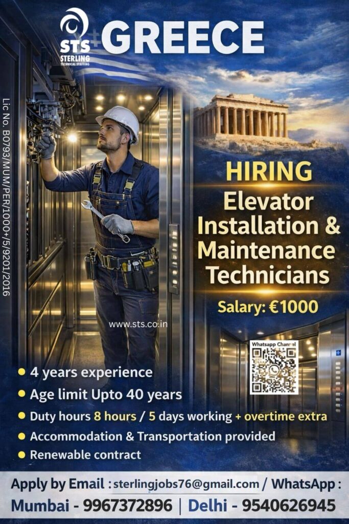 Greece Elevator Installation Jobs 2026 1 Greece Elevator Installation Jobs 2026