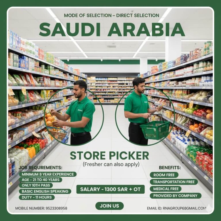 Saudi Arabia Store Picker Jobs 2026 – Latest Vacancy