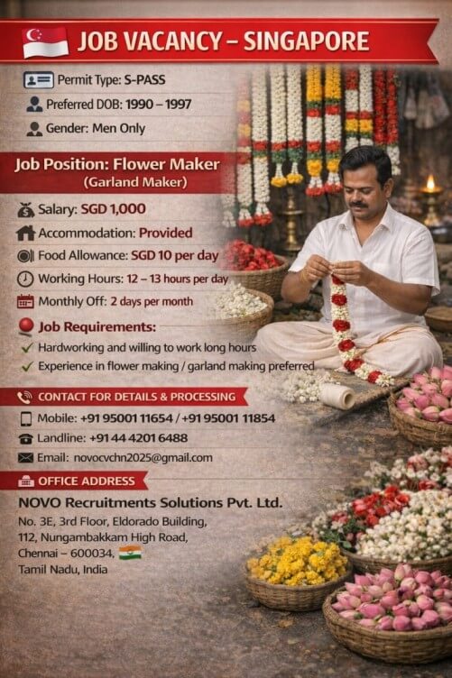 Latest Flower Maker Jobs in Singapore 2026