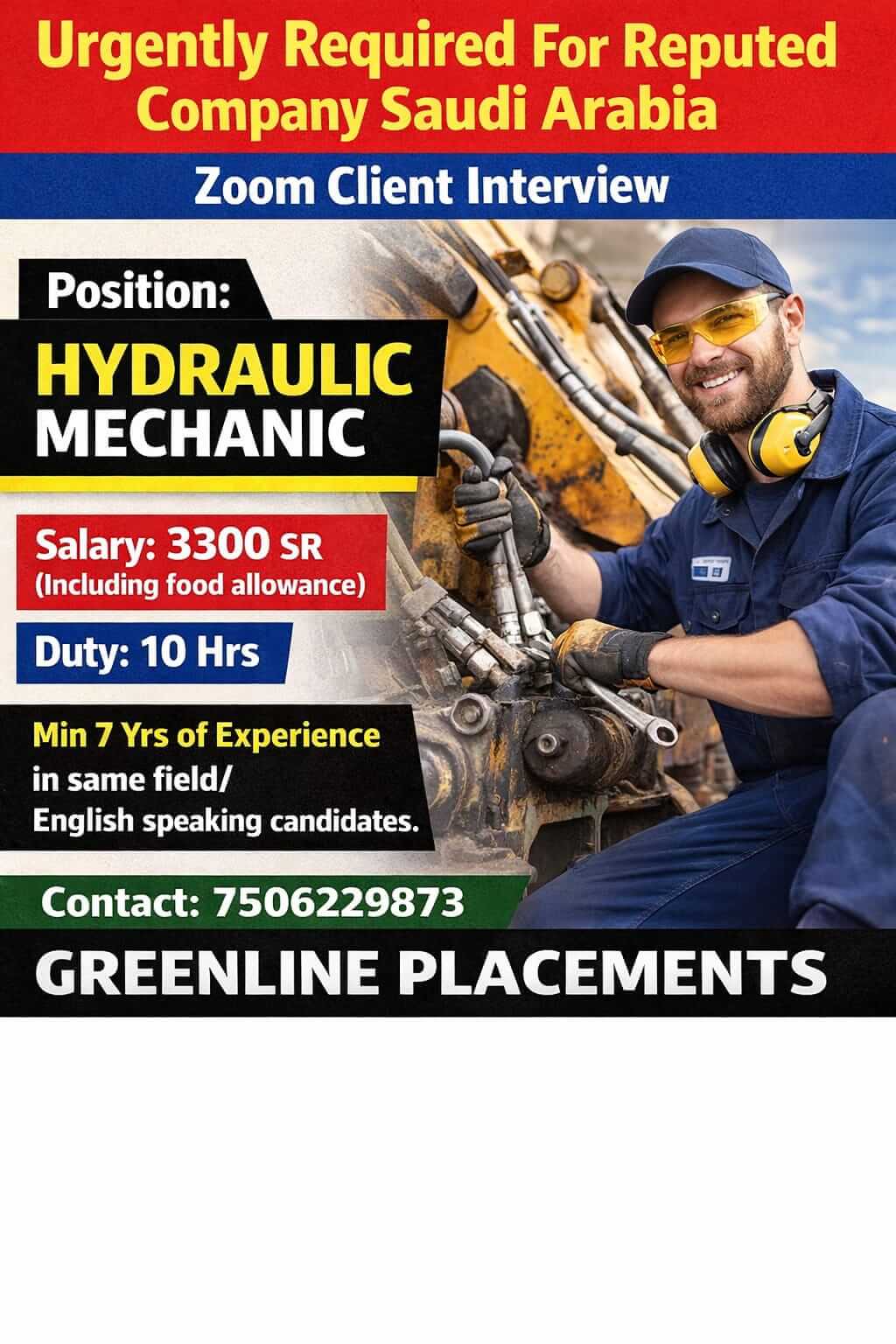 Hydraulic Mechanic Jobs in Saudi Arabia 2026