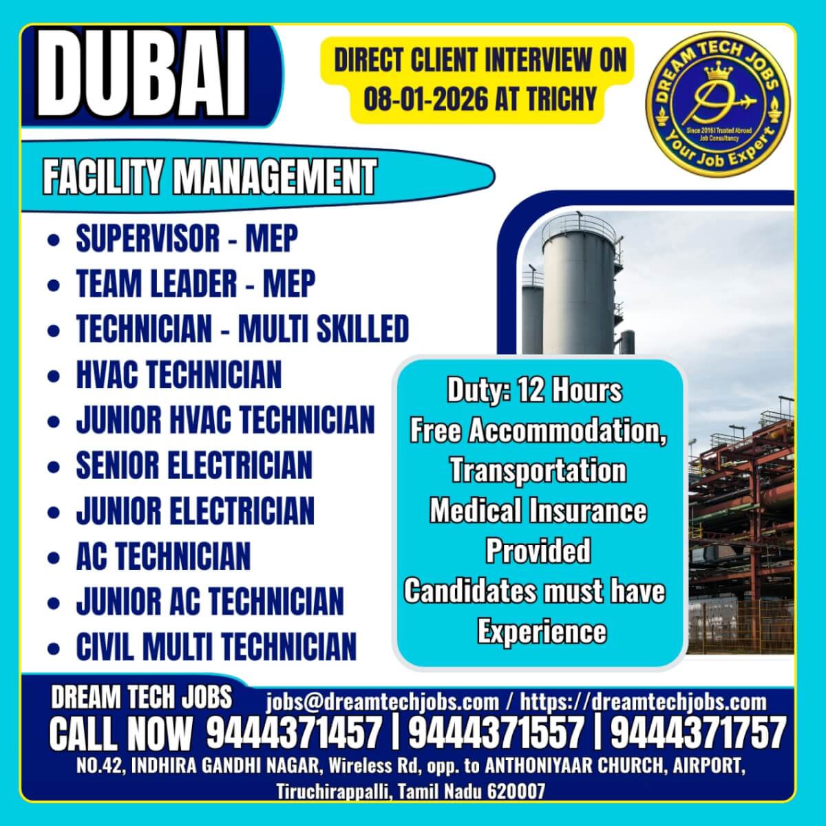 Dubai Facility Management Jobs 2026