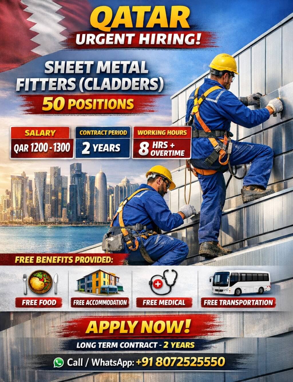 Qatar Sheet Metal Fitter Jobs 2026 – Latest Gulf Opportunity