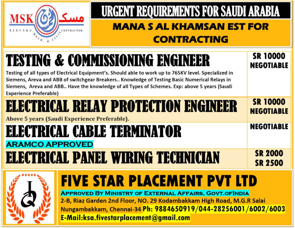 Saudi Arabia Electrical Jobs 2026 – Latest Gulf Job Vacancy 1 Saudi Arabia Electrical Jobs 2026 – Latest Gulf Job Vacancy