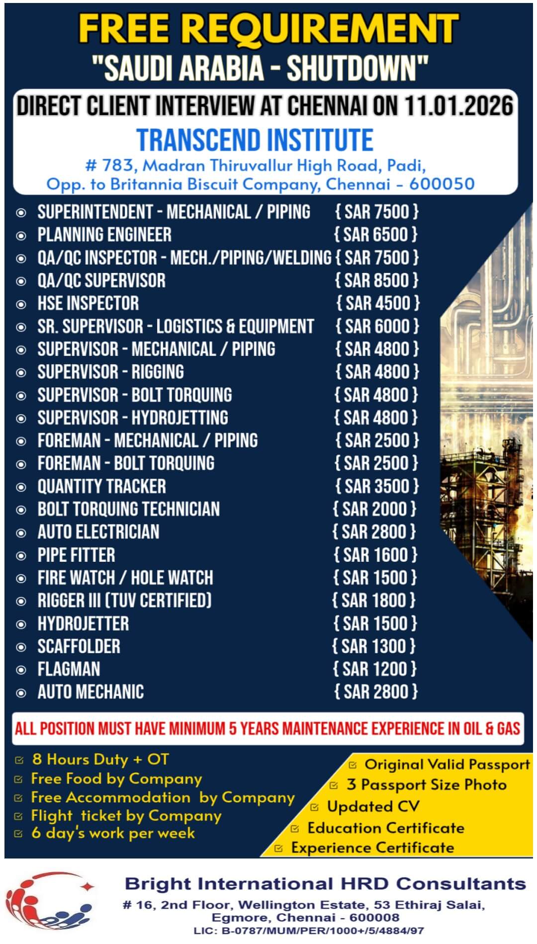 Saudi Arabia Shutdown Jobs 2026