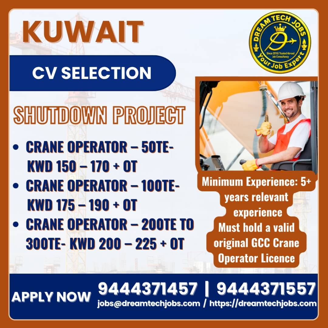 Kuwait Crane Operator Jobs 2026