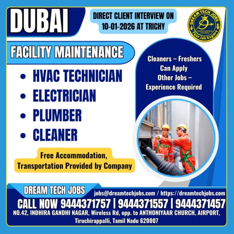 Dubai Facility Maintenance Jobs 2026