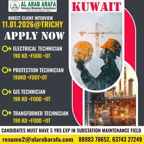 Kuwait Substation Technician Jobs 2026
