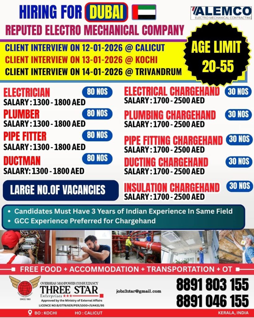 Dubai Electro Mechanical Company Jobs 2026