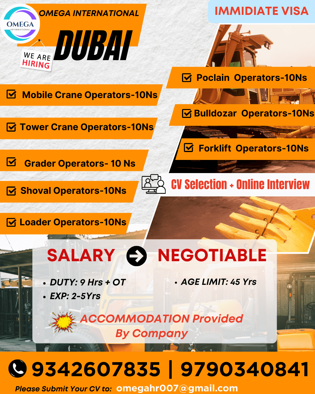 Dubai Heavy Equipment Operator Jobs 2026