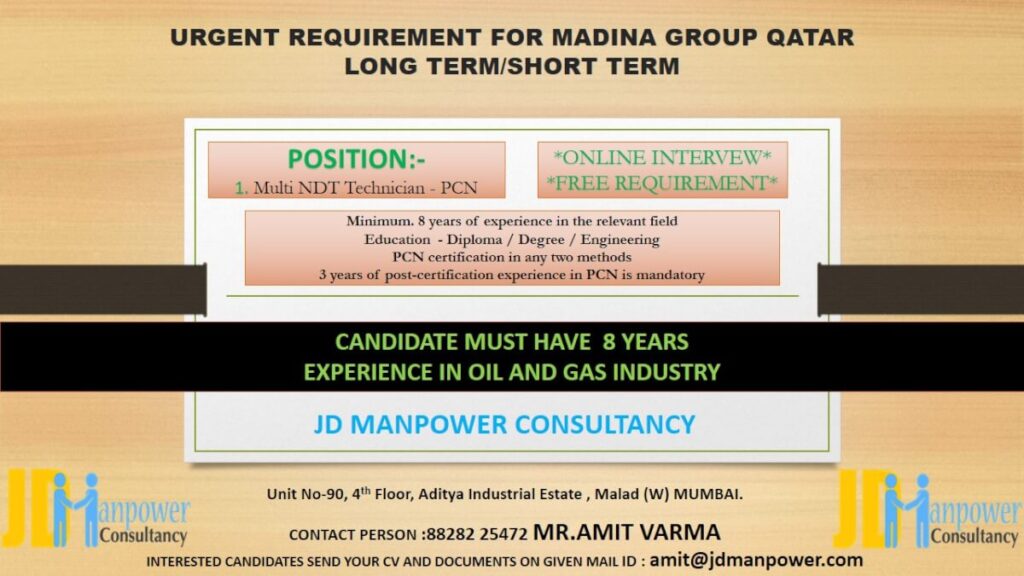 Multi NDT Technician Jobs in Qatar 2026