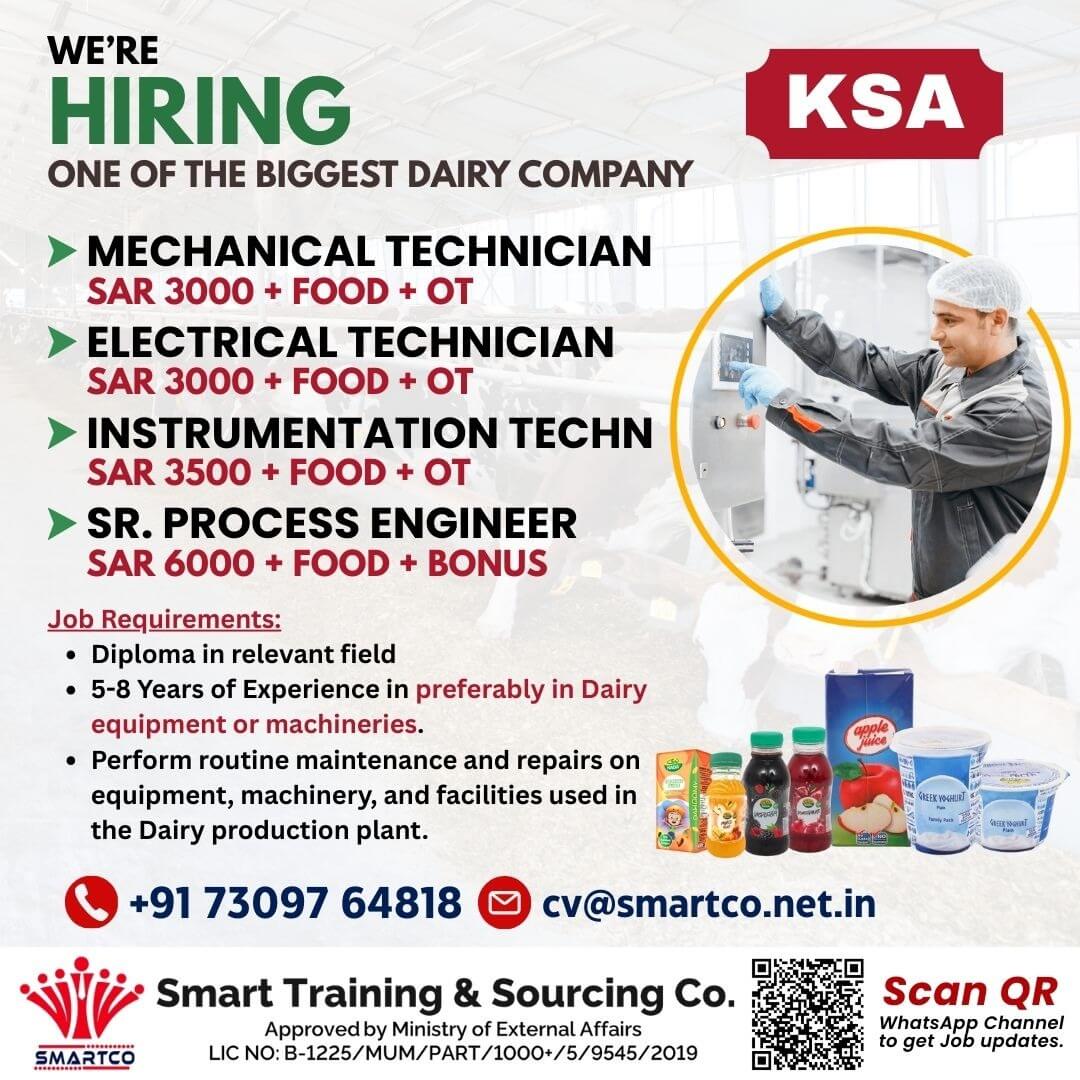Saudi Dairy Company Jobs 2026