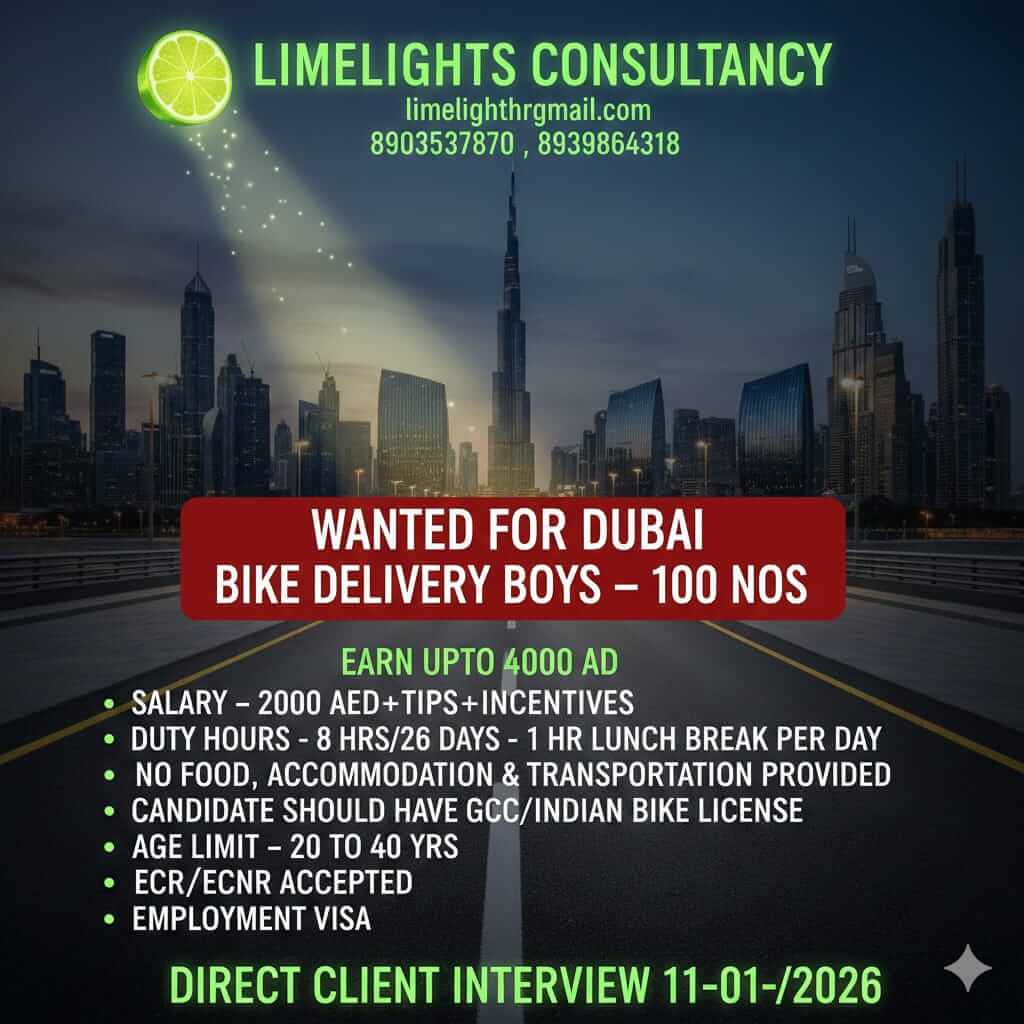 Dubai Bike Delivery Jobs 2026
