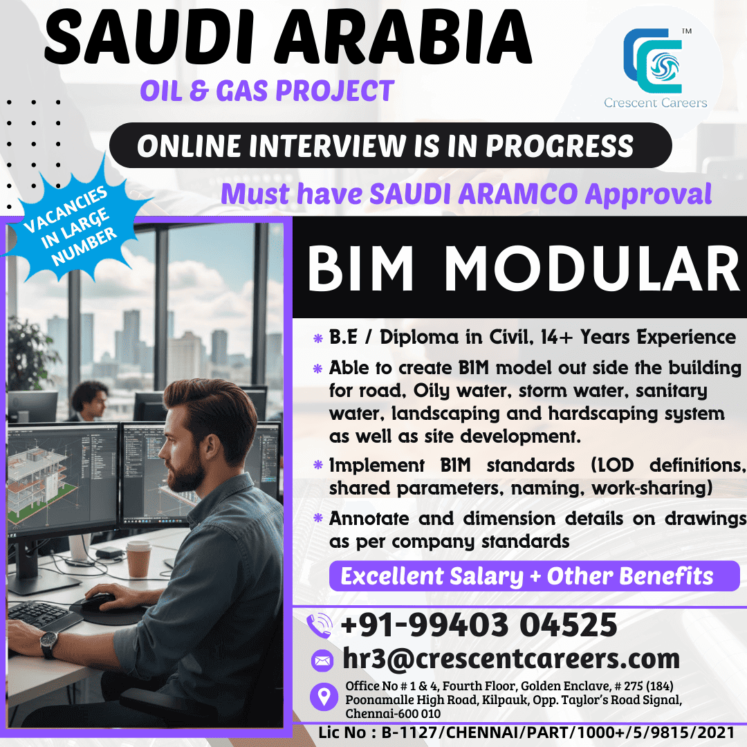 Saudi Arabia BIM Modular Jobs 2026