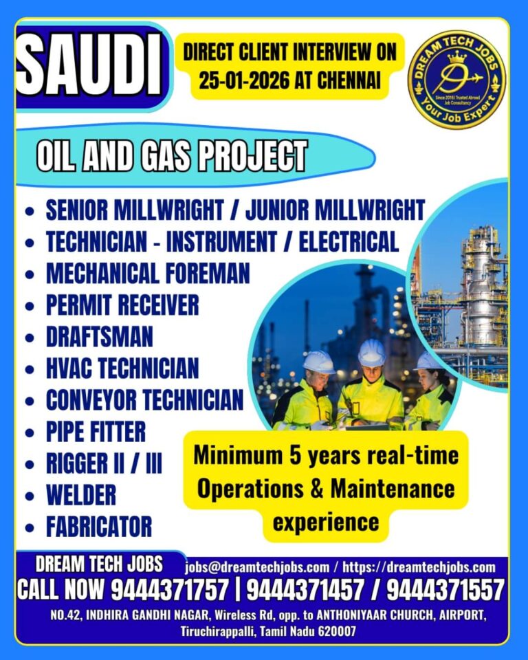 Saudi Oil and Gas Project Recruitment 2026