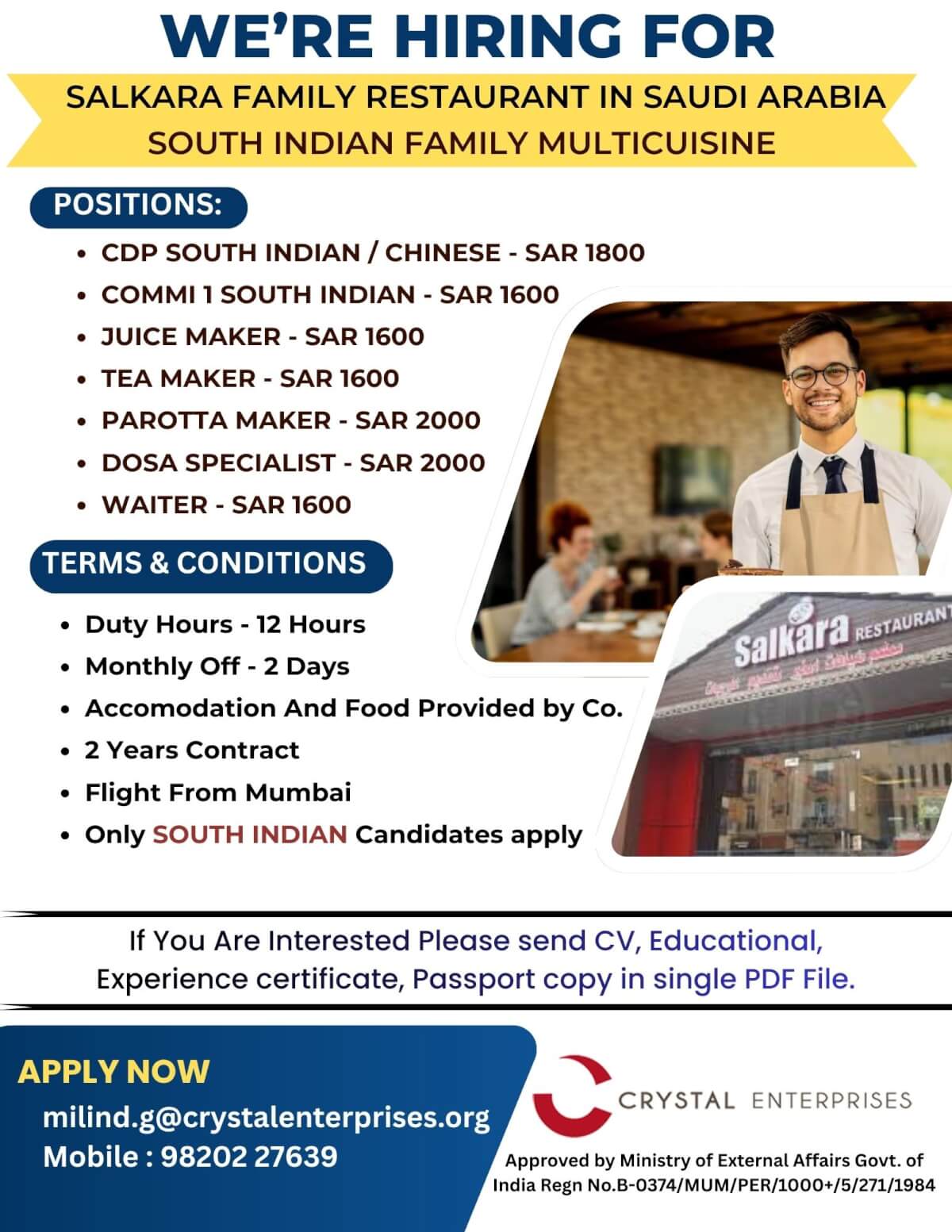 Saudi Restaurant Jobs 2026