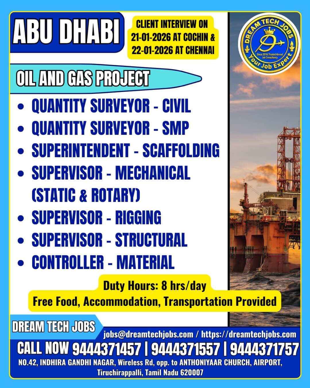 Abu Dhabi Oil and Gas Project Jobs 2026