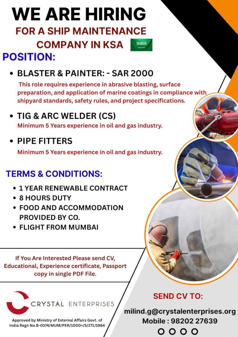 Ship Maintenance Jobs in Saudi Arabia 2026