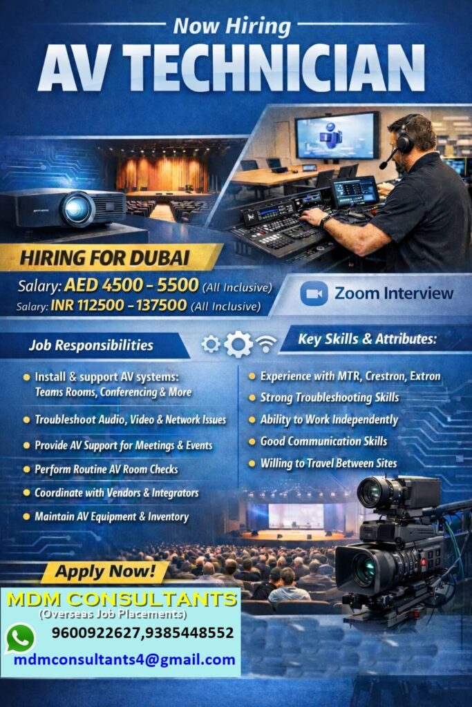 AV Technician Jobs in Dubai 2026 1 AV Technician Jobs in Dubai 2026