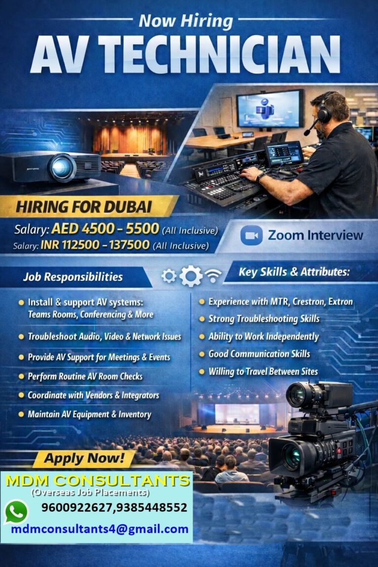 AV Technician Jobs in Dubai 2026