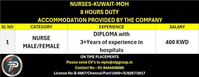 Kuwait MOH Nurse Jobs 2026