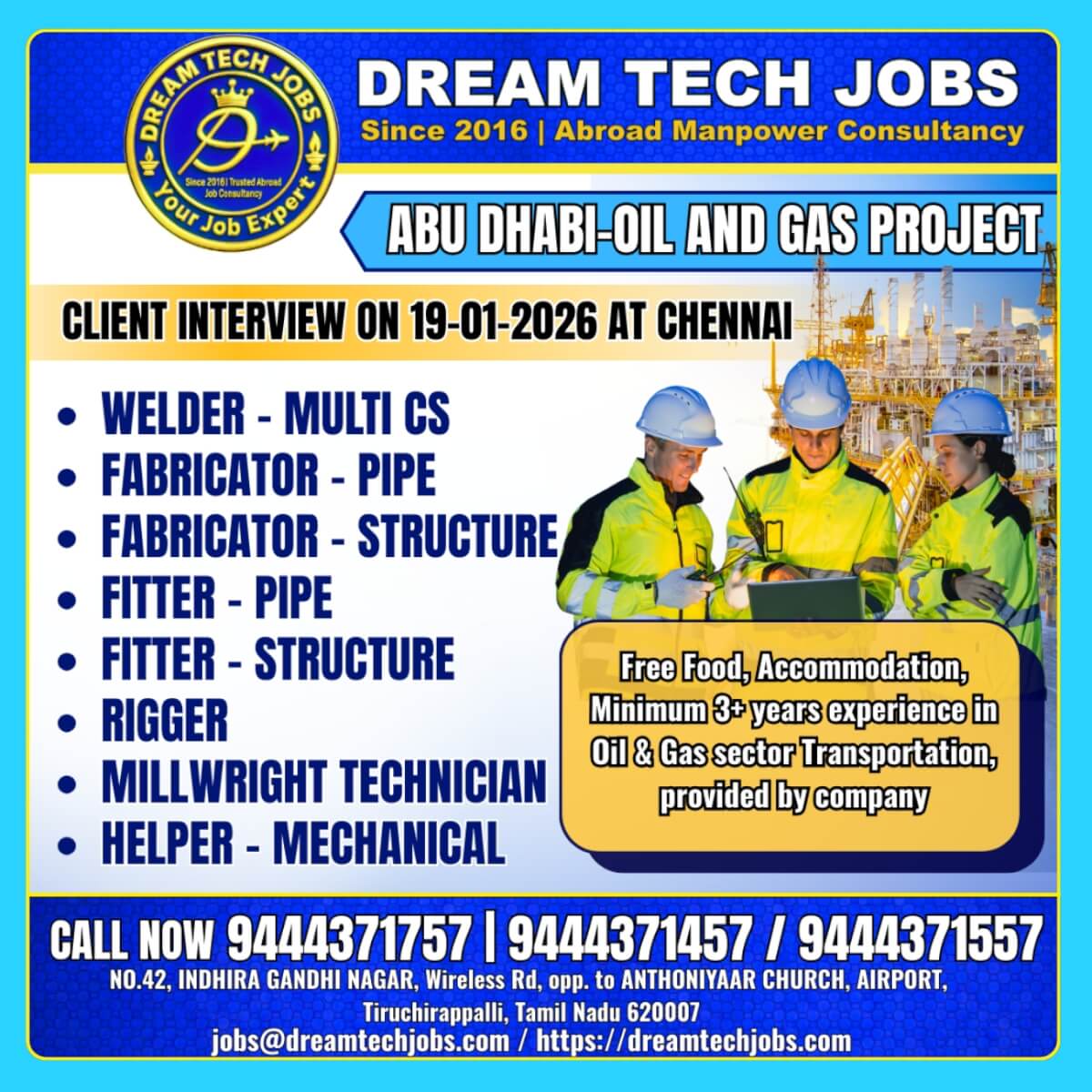 Abu Dhabi Oil and Gas Project Jobs 2026
