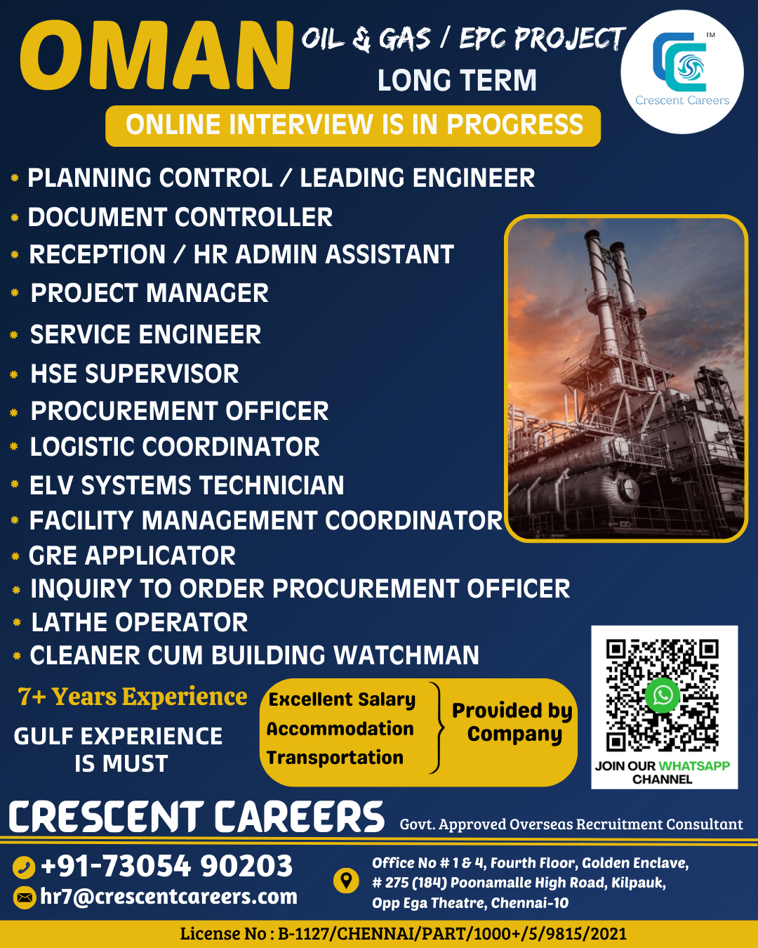 Oman Oil & Gas EPC Project Jobs 2026
