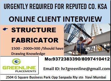 Structure Fabricator Jobs in Saudi Arabia 2026