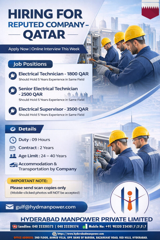 Qatar Electrical Technician Jobs