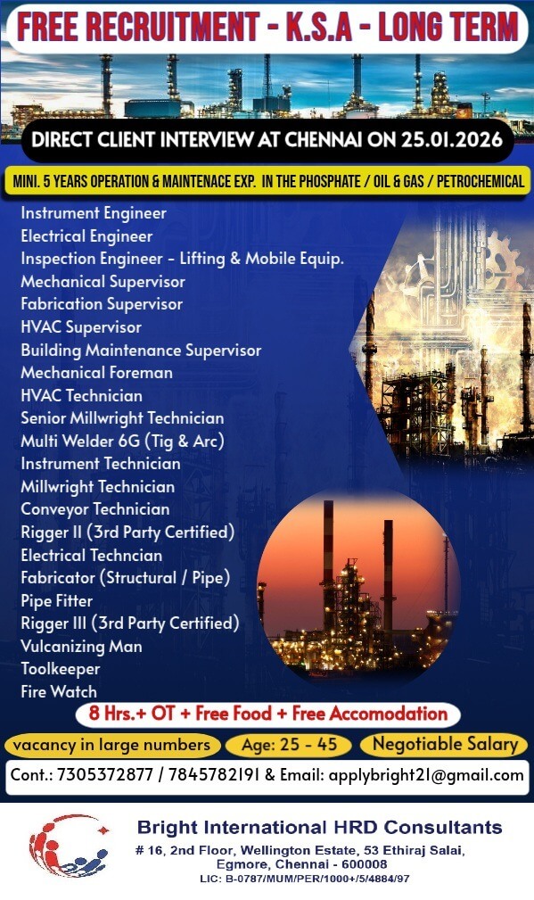 Saudi Arabia Long Term Jobs 2026 – Free Recruitment