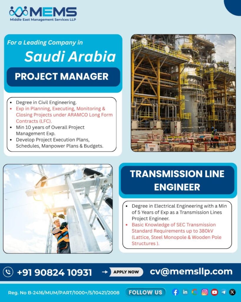 Saudi Arabia Project Manager Jobs 2026
