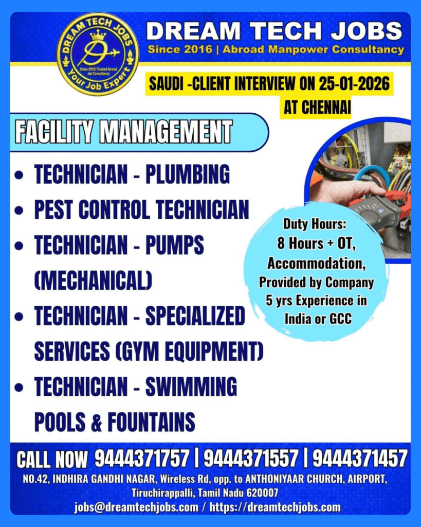 Saudi Facility Management Jobs 2026