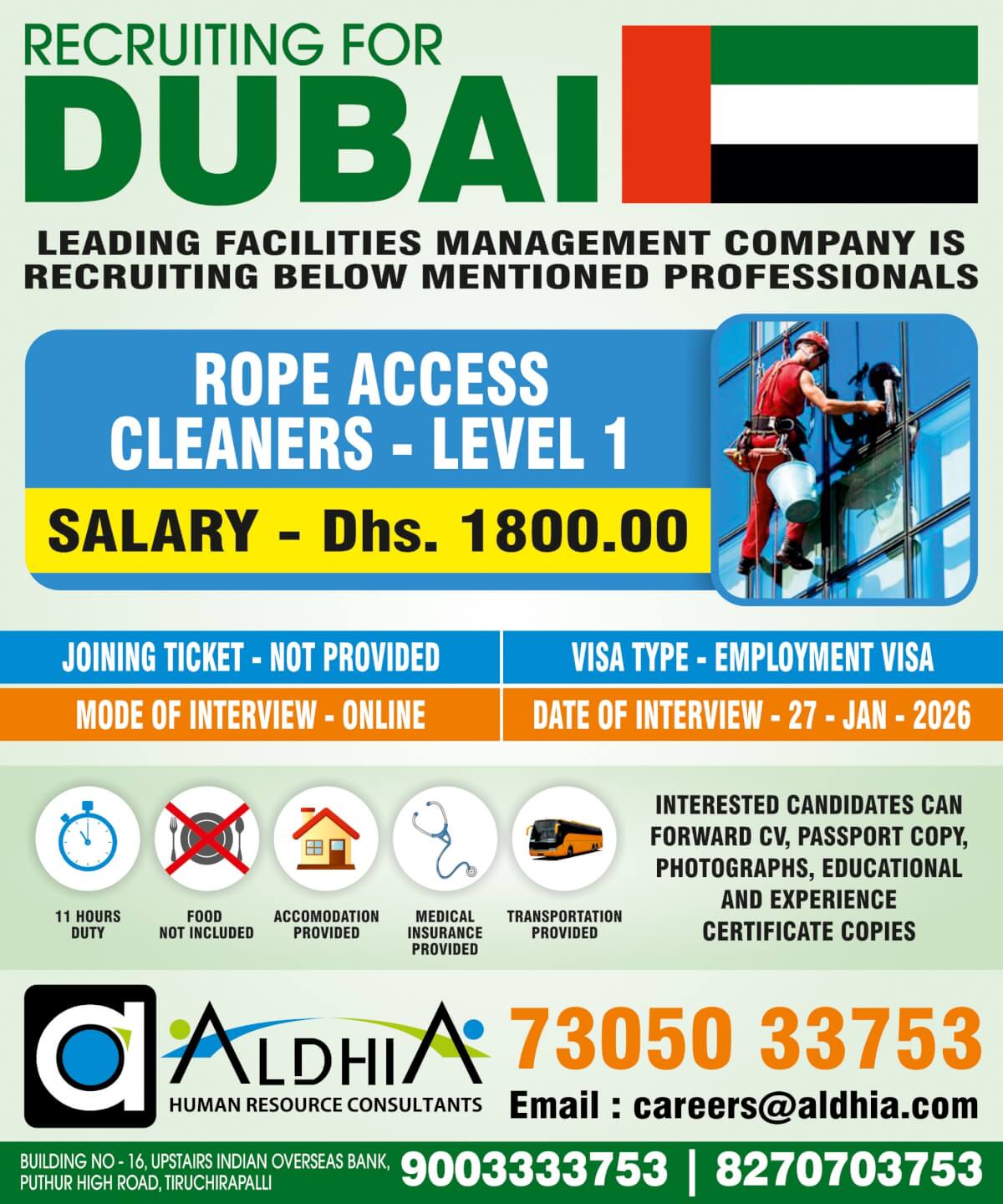 Dubai Facilities Management Company Hiring Now