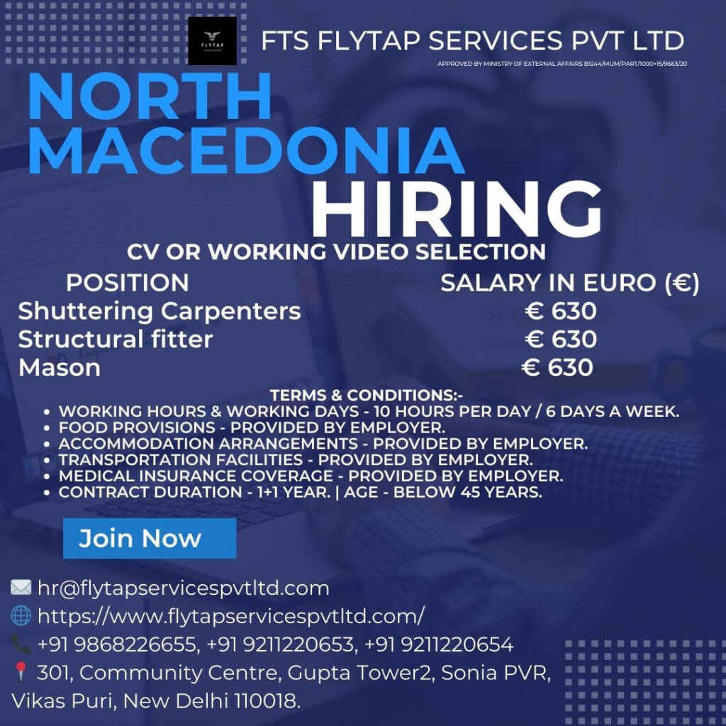 North Macedonia Construction Jobs 2026