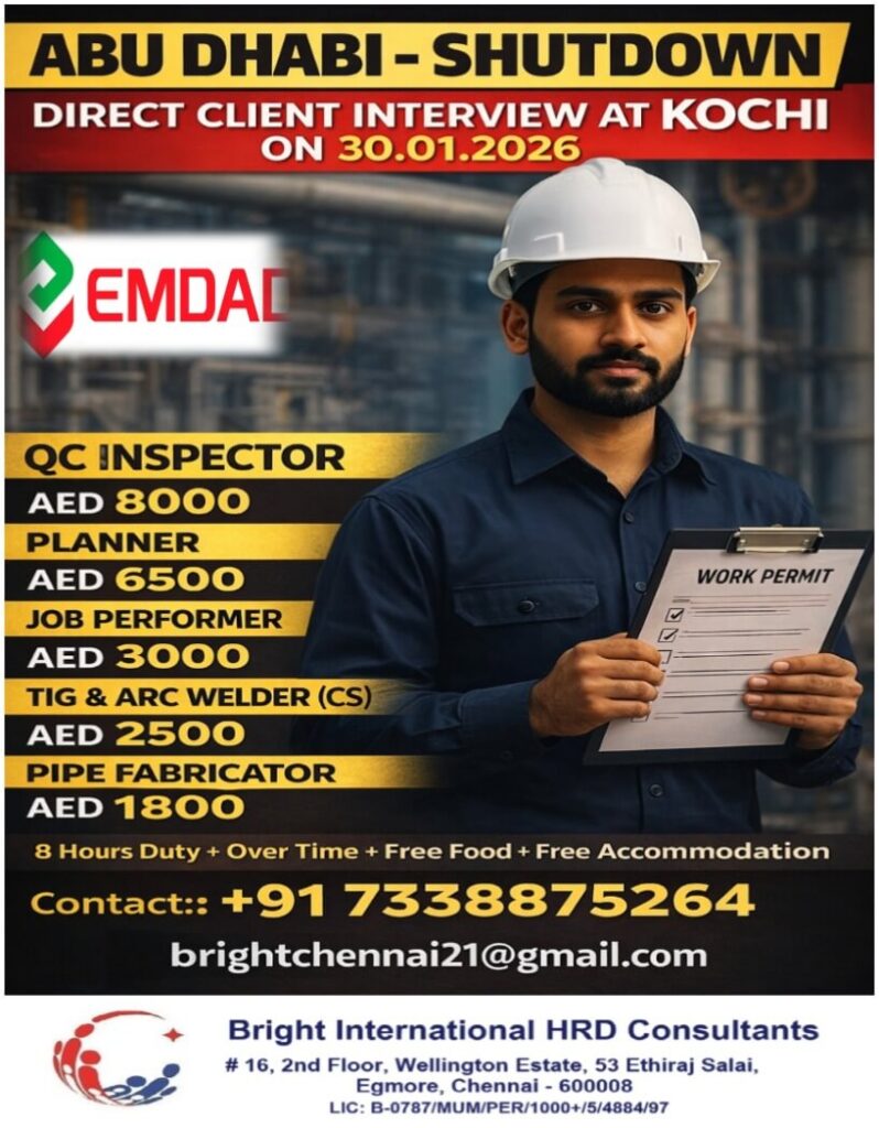 Abu Dhabi Shutdown Jobs 2026 – EMDAD Project Hiring Now 1 Abu Dhabi Shutdown Jobs 2026 – EMDAD Project Hiring Now