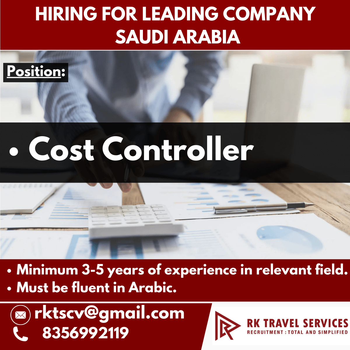 Cost Controller Job in Saudi Arabia – Apply Now