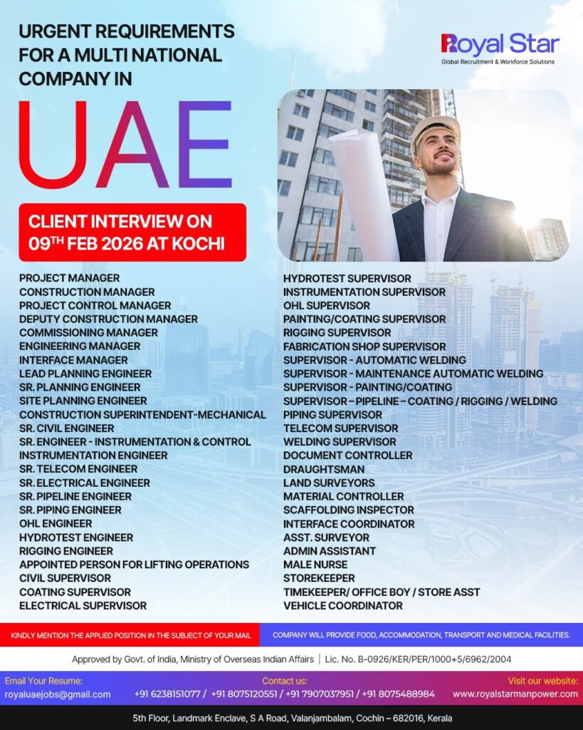 Urgent UAE Job Openings 2026 – Multinational Company 1 Urgent UAE Job Openings 2026 – Multinational Company