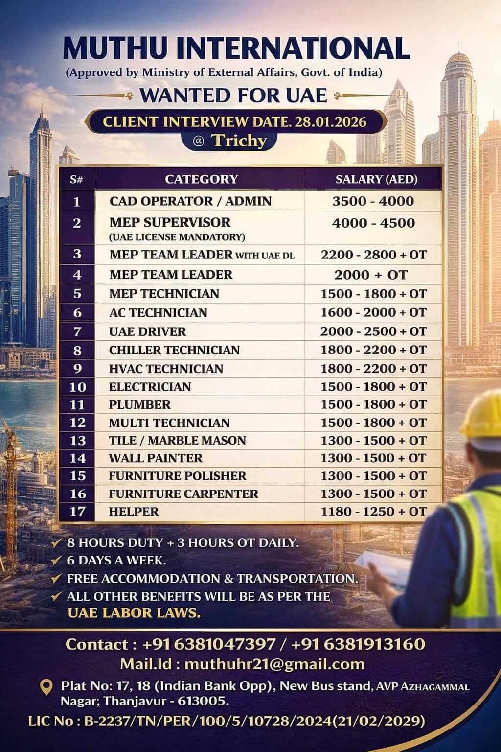 UAE MEP & Technical Jobs 2026