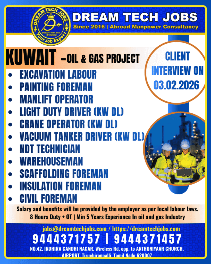 Kuwait Oil & Gas Project Jobs 2026 1 Kuwait Oil & Gas Project Jobs 2026