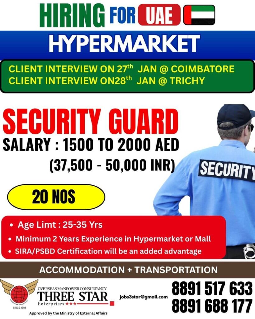UAE Hypermarket Security Guard Jobs 2026 1 UAE Hypermarket Security Guard Jobs 2026