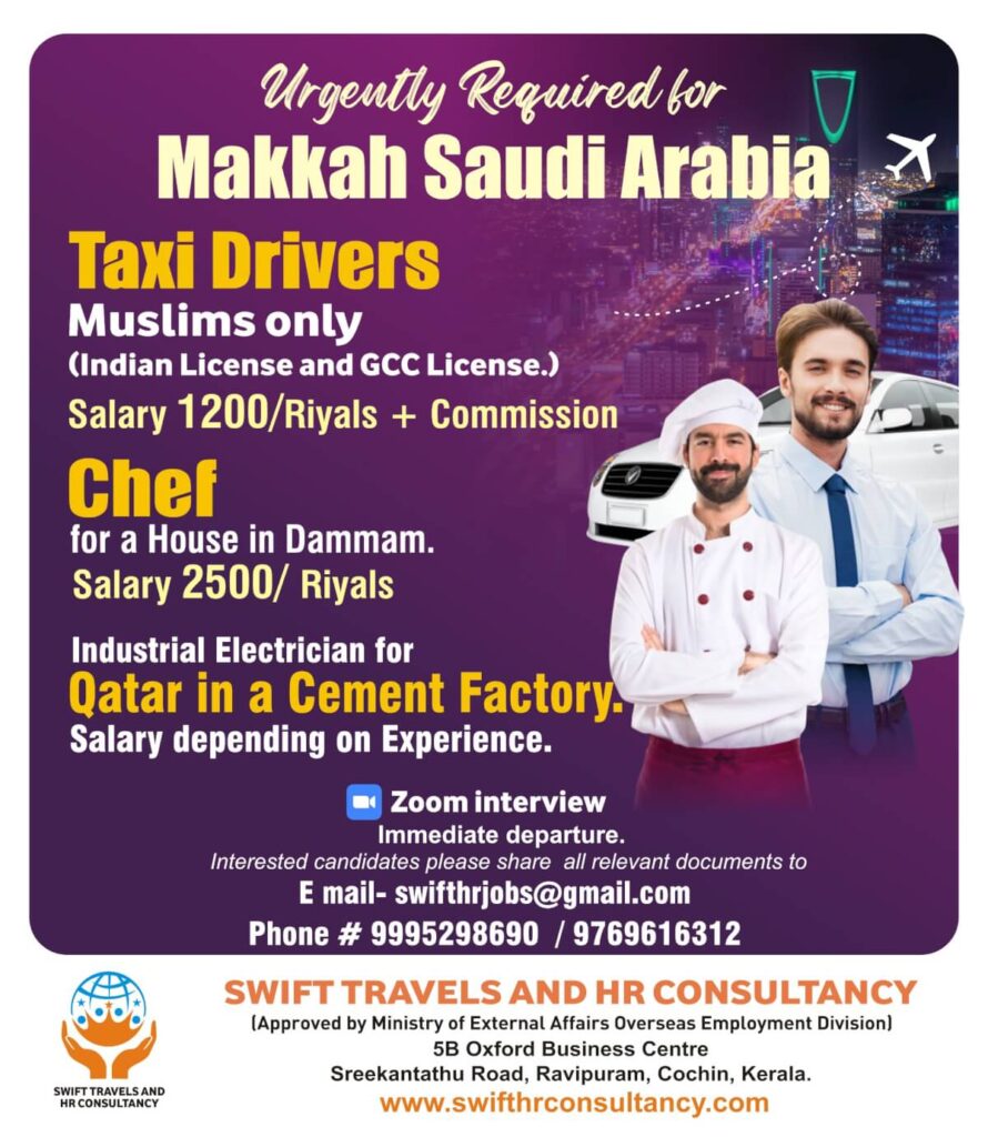 Urgently Required Jobs in Saudi Arabia & Qatar – Zoom Interview