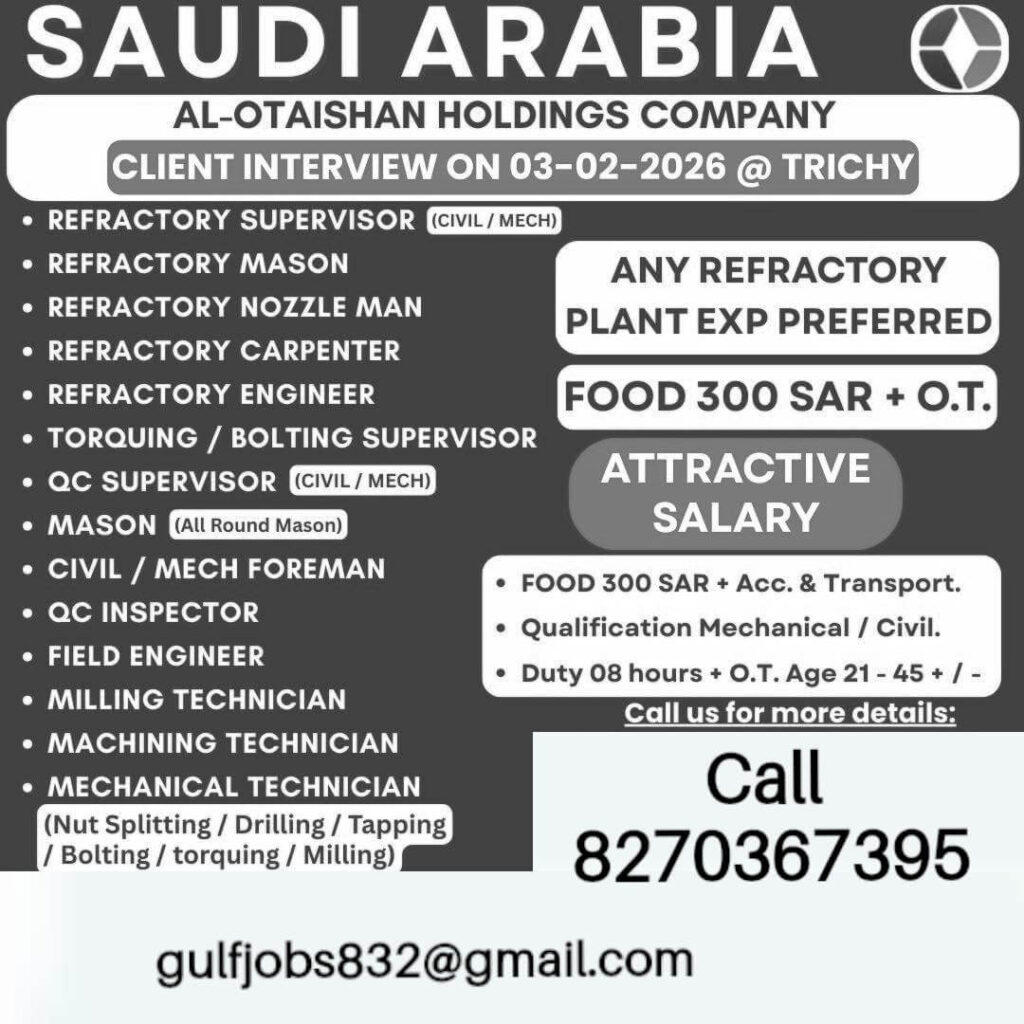 Saudi Arabia Refractory Jobs 2026 1 Saudi Arabia Refractory Jobs 2026