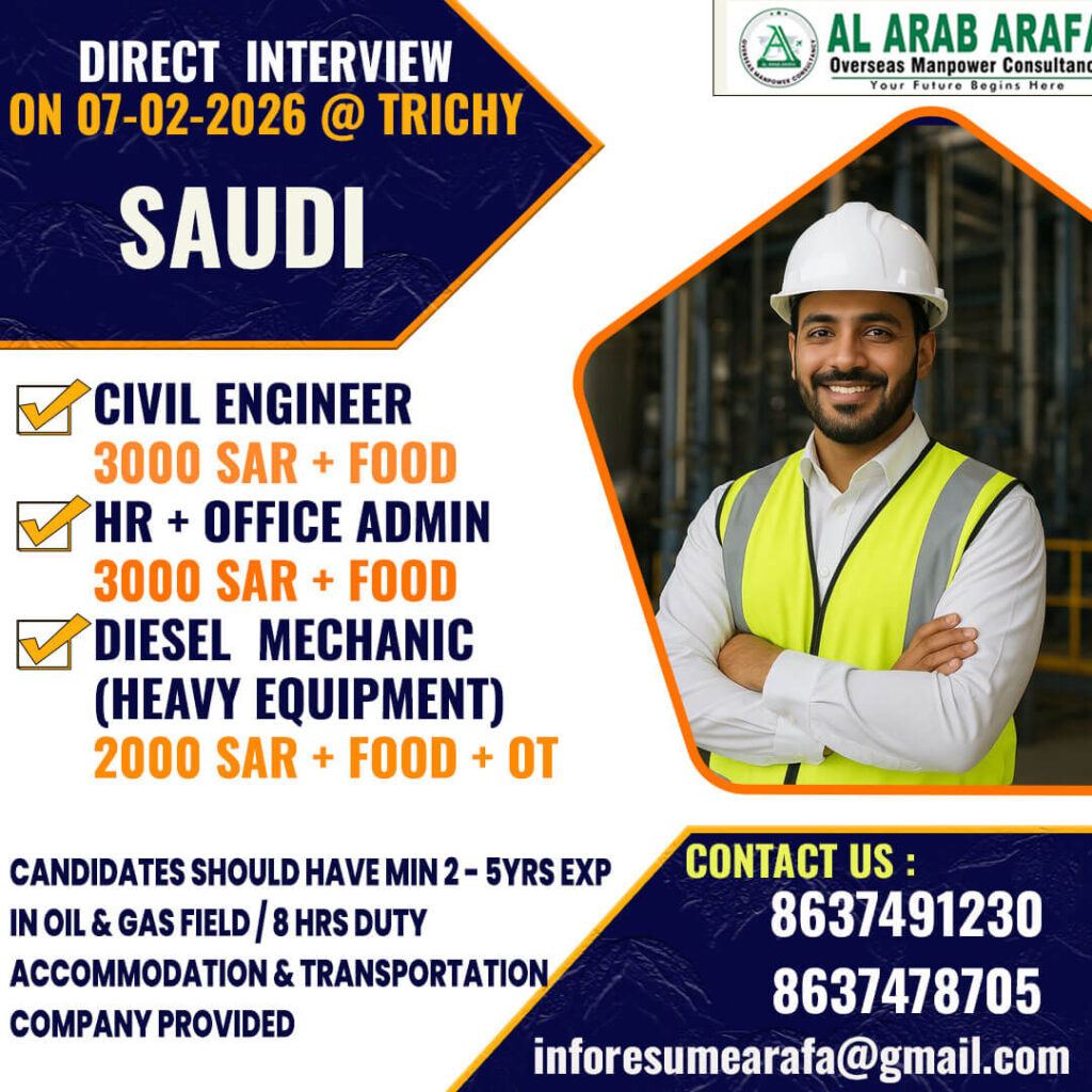 Saudi Arabia Direct Interview Jobs 2026 1 Saudi Arabia Direct Interview Jobs 2026