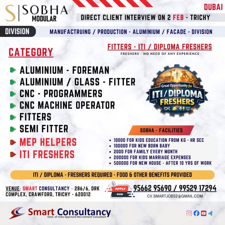 SOBHA Modular Dubai Recruitment 2026