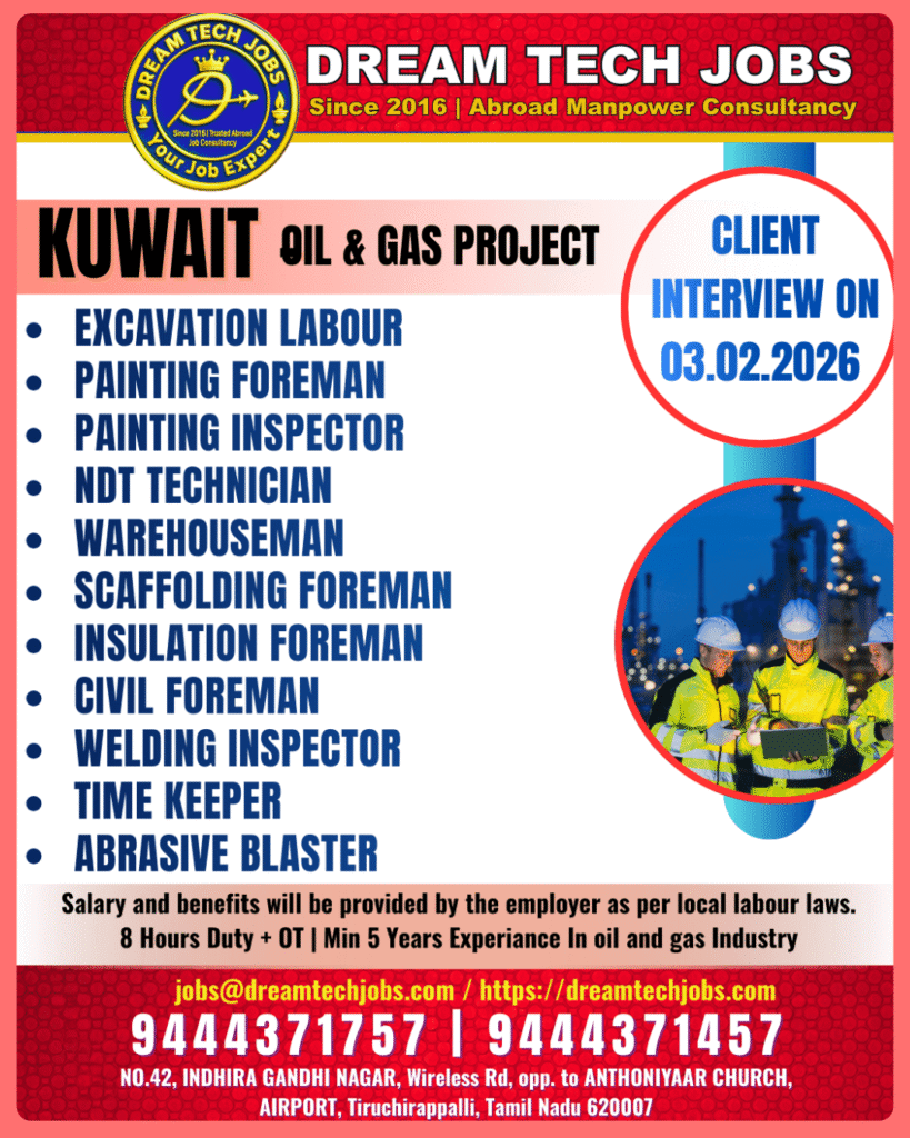 Kuwait Oil & Gas Project Jobs 2026