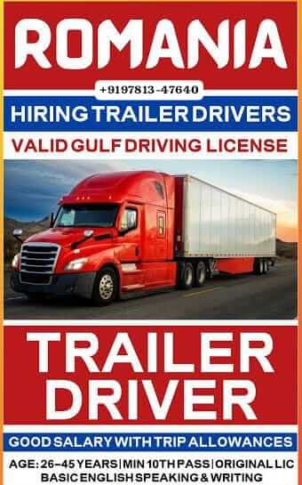 Romania Trailer Driver Jobs 2026