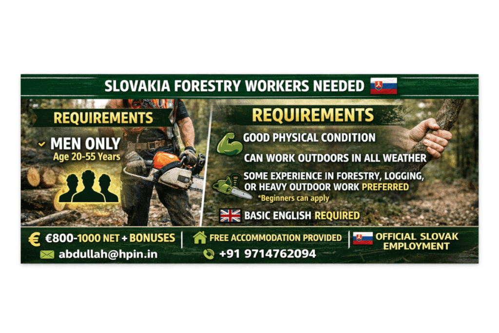 Slovakia Forestry Workers Jobs 2026