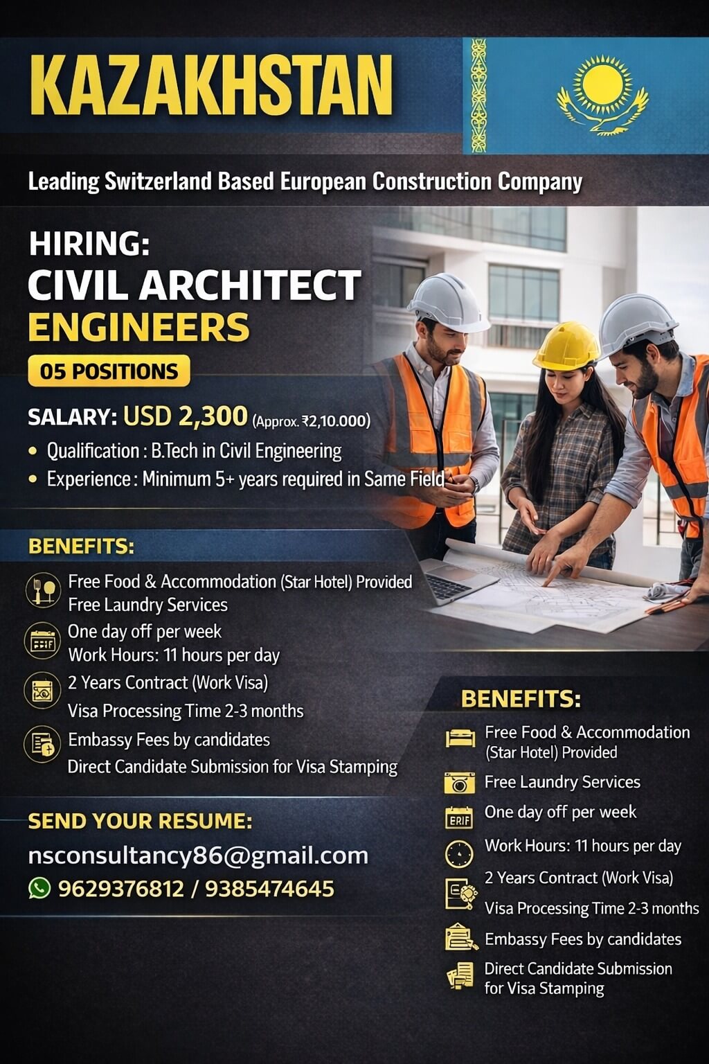 Civil Architect Engineer Jobs in Kazakhstan – Apply Now
