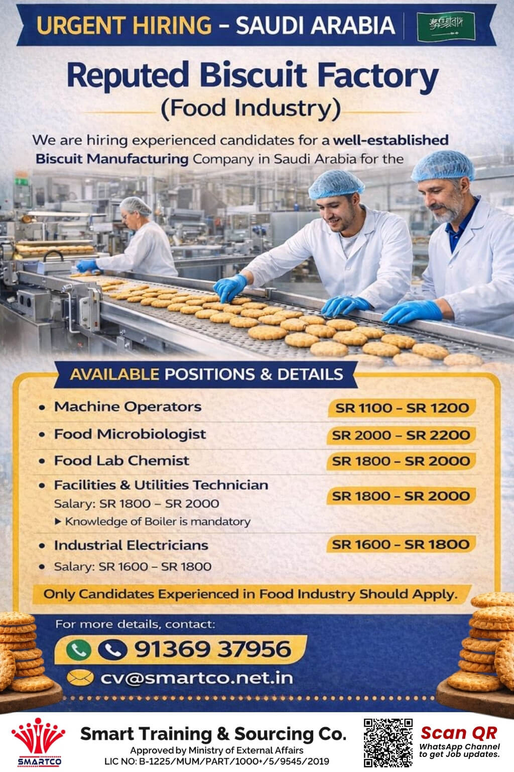 Saudi Biscuit Factory Jobs 2026 – Food Industry Vacancies