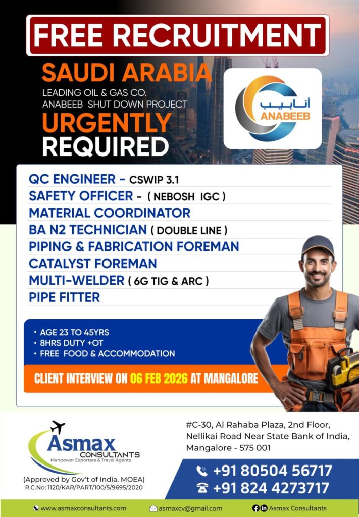 Saudi Arabia Oil & Gas Shutdown Jobs 2026